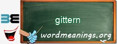 WordMeaning blackboard for gittern